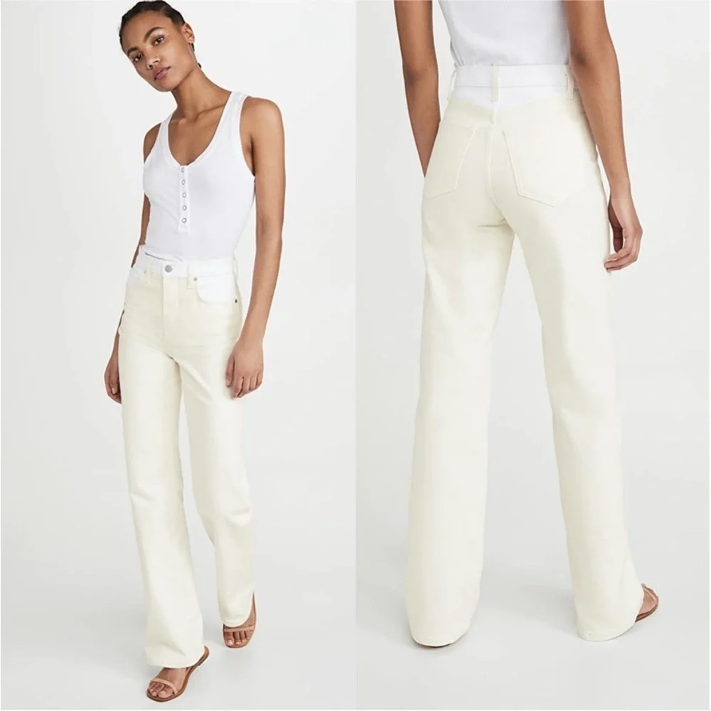 NWT BALDWIN High Rise Relaxed Fit Jeans Powder 26 - Picture 1 of 8